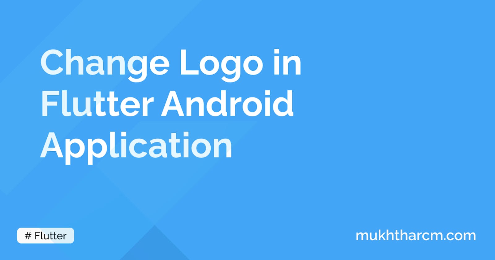 Change Logo in Flutter Android Application