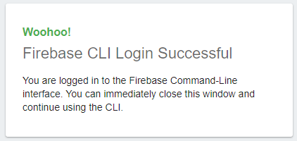 CLI login Succesful!