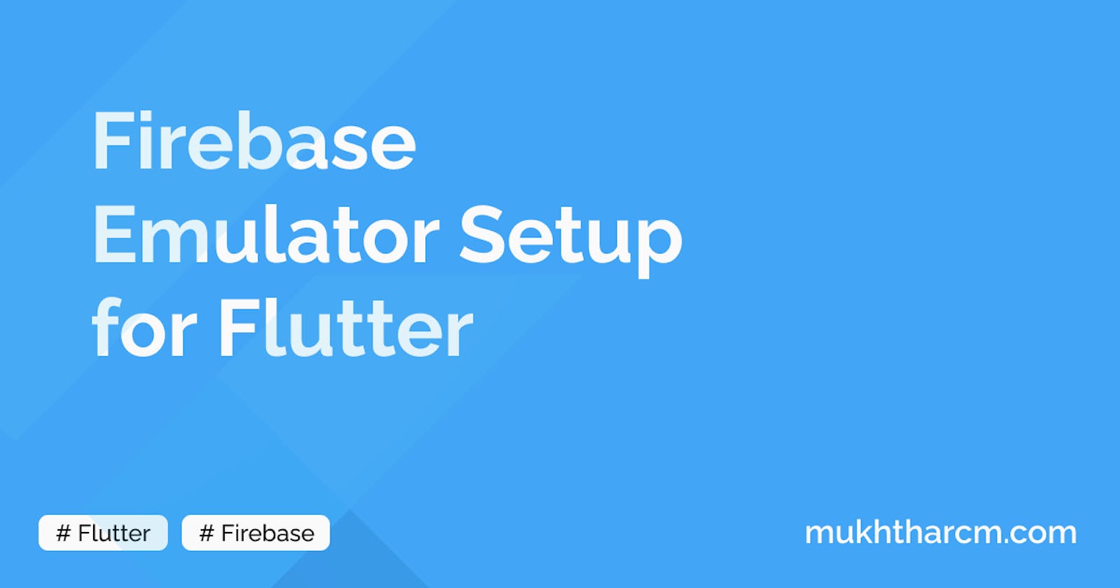 Firebase Emulator setup for Flutter