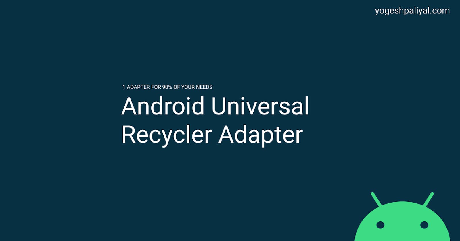 Universal Recycler Adapter for 90% of your needs