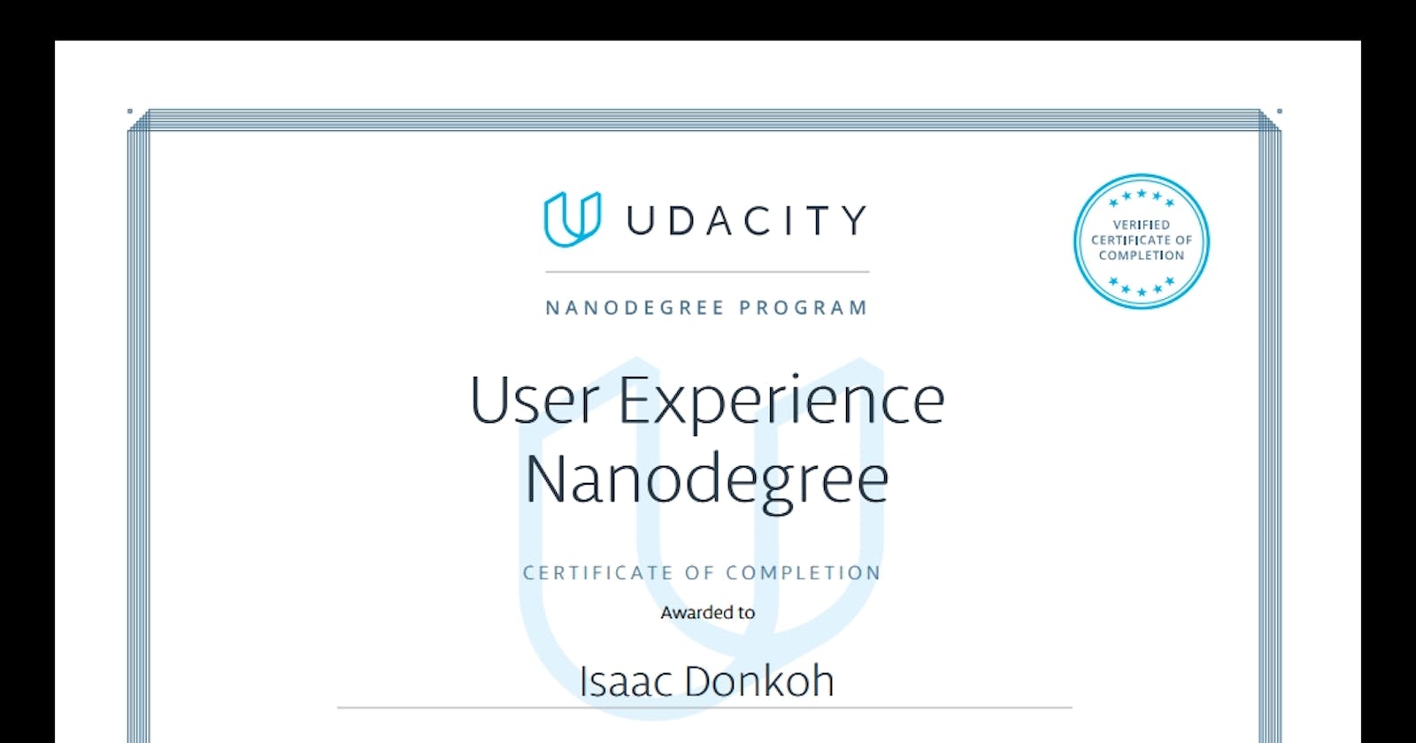 How I got my Udacity UX Nano Degree Certification in
 three months