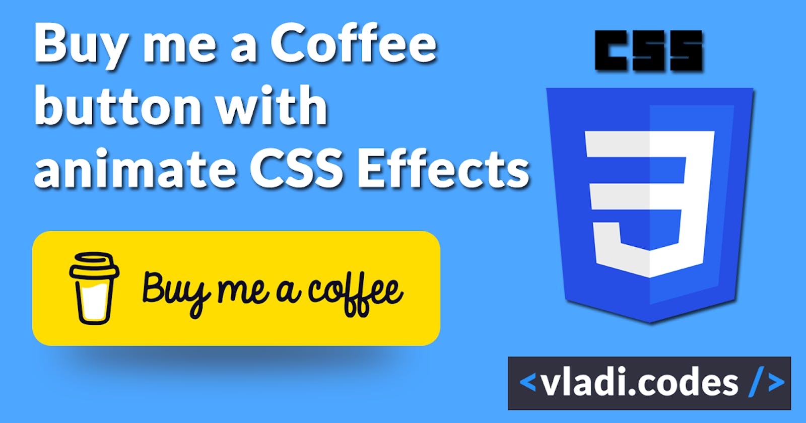 Buy Me a Coffee button with animate CSS effects