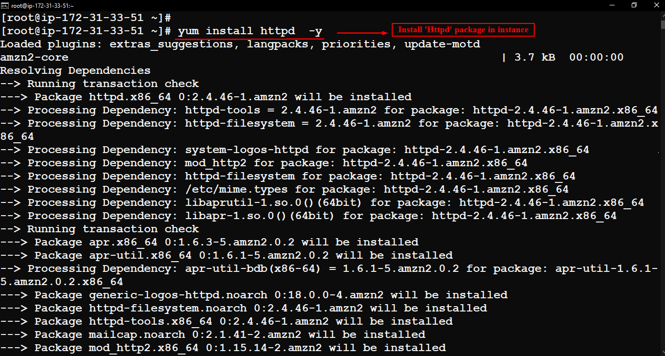 CLI - install httpd package.png