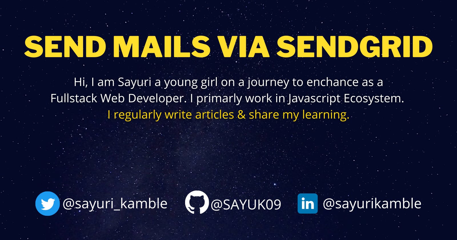 Send Mails Programmatically with Sendgrid