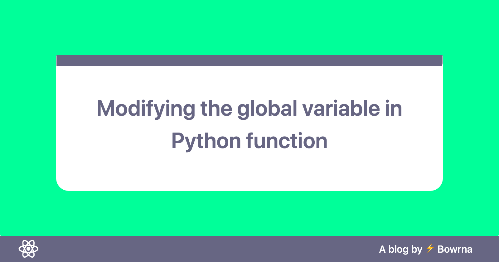 Modifying the global variable in Python