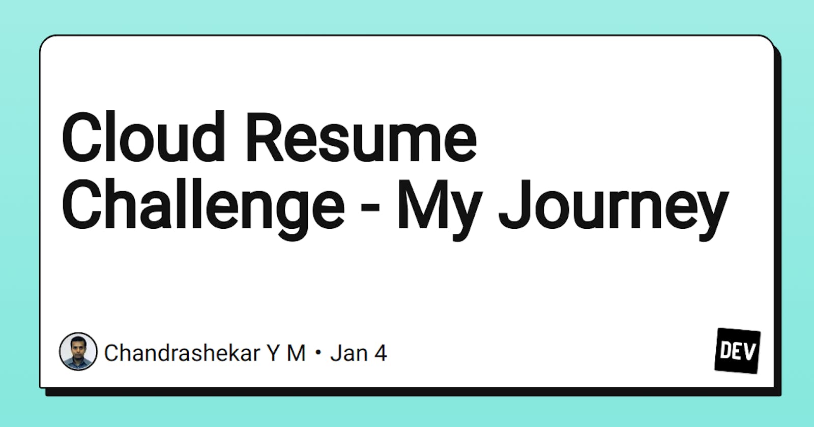 Cloud Resume Challenge - My Journey