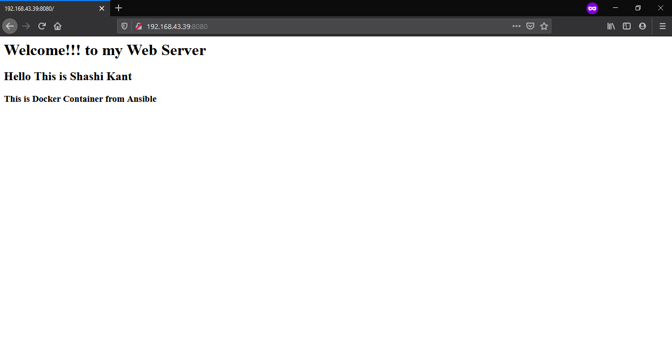 or, we can check our web server on the web browser (GUI)