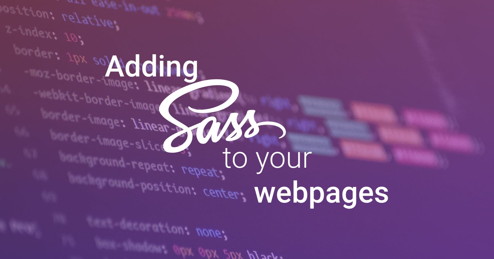 Adding SASS to your Webpages