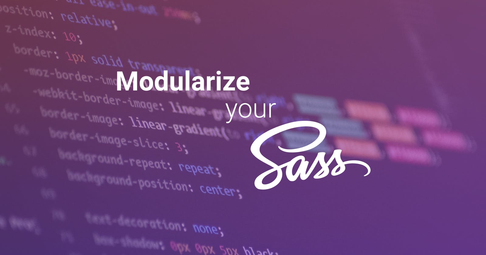Modularise your SASS
