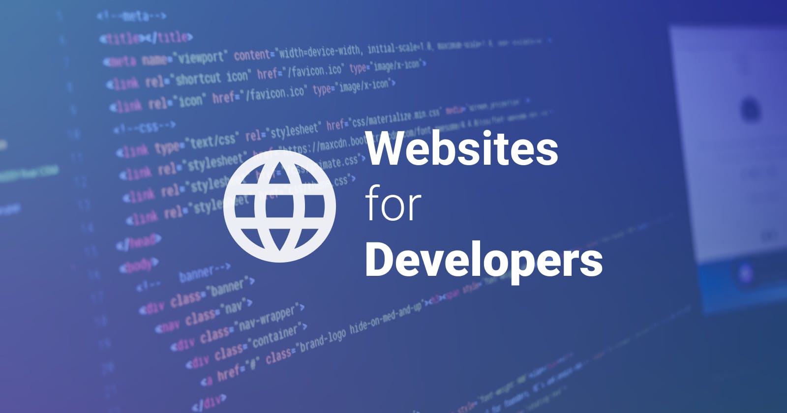 Some Useful Websites for Web Developers