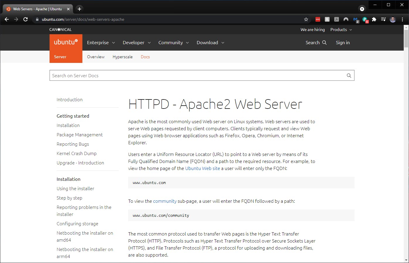 Web Servers - Apache | Ubuntu Documentation