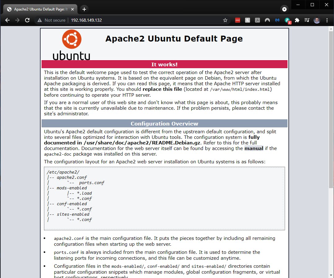 Apache2 Index.html page