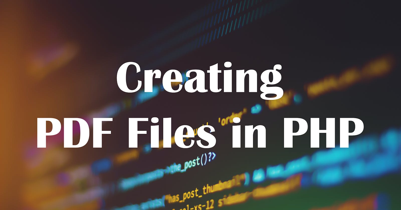 Creating PDF Files in PHP by Using the FPDF Library