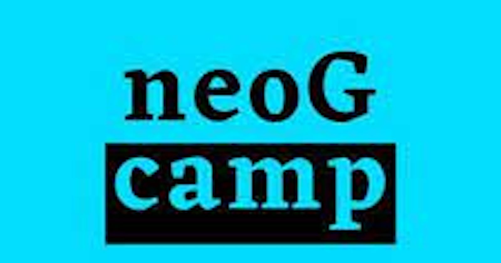 My Learnings from NeoG Camp Level Zero