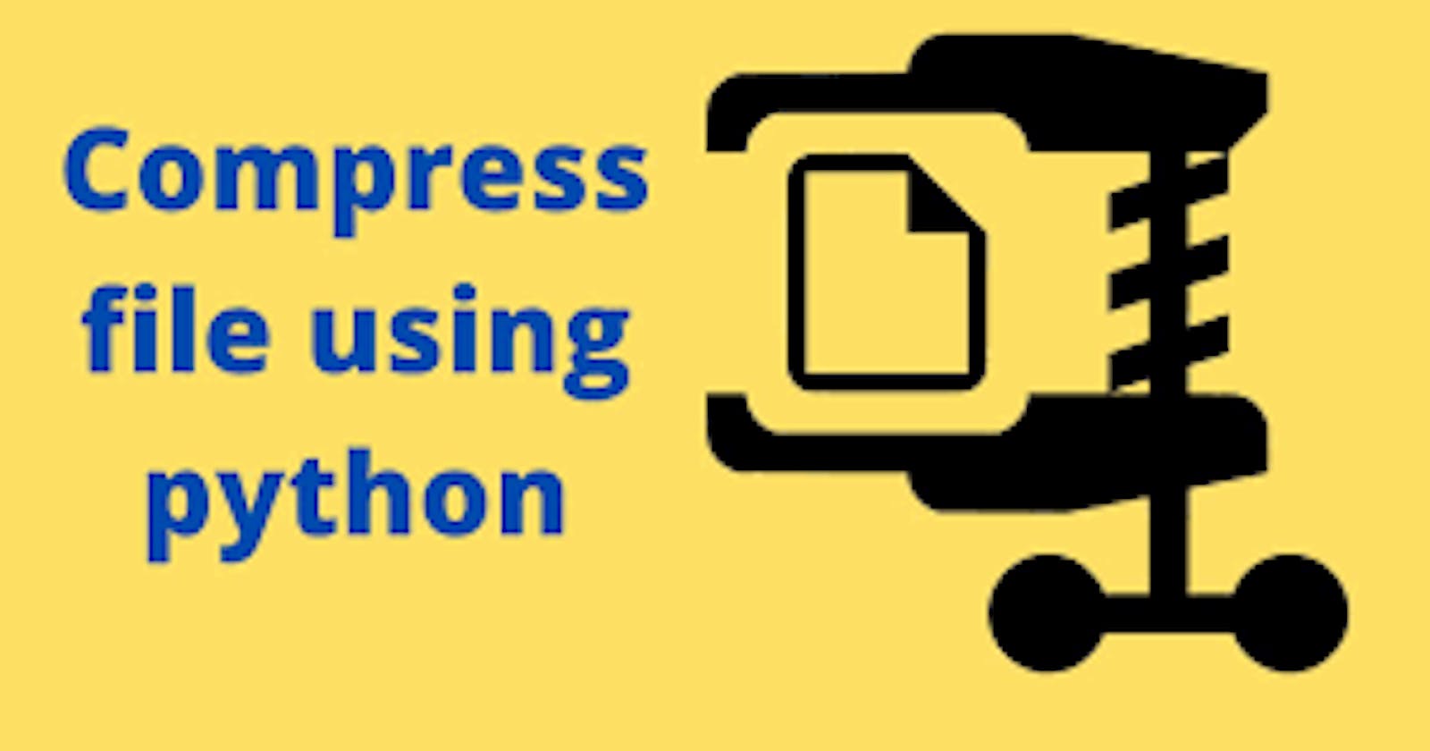 Compress files into a tar file with Python