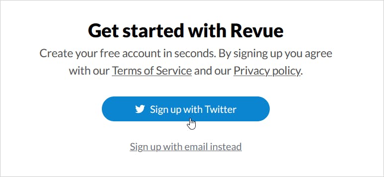 Revue Sign up