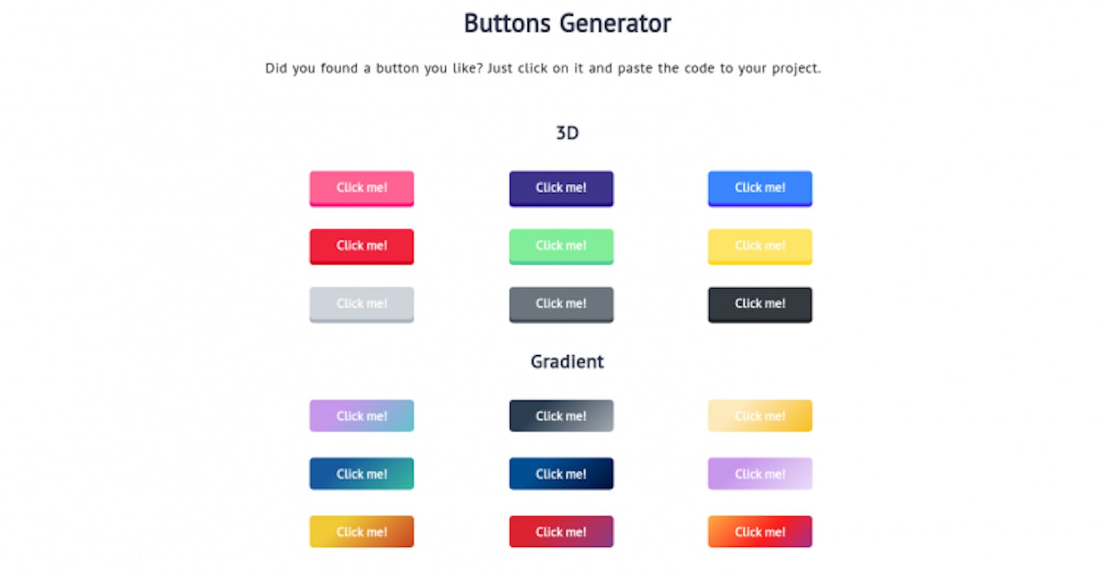 Announcing Buttons CSS Generator 🎉
