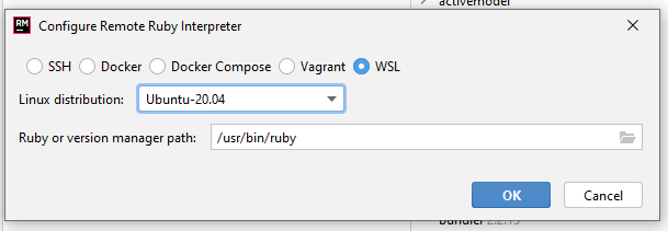 Rubymine config
