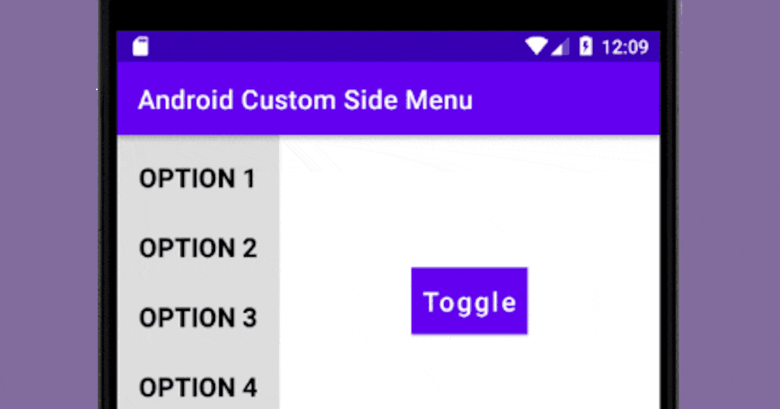 Android Custom Side Menu 2-Navigation Drawer Alternative -> using Fragment