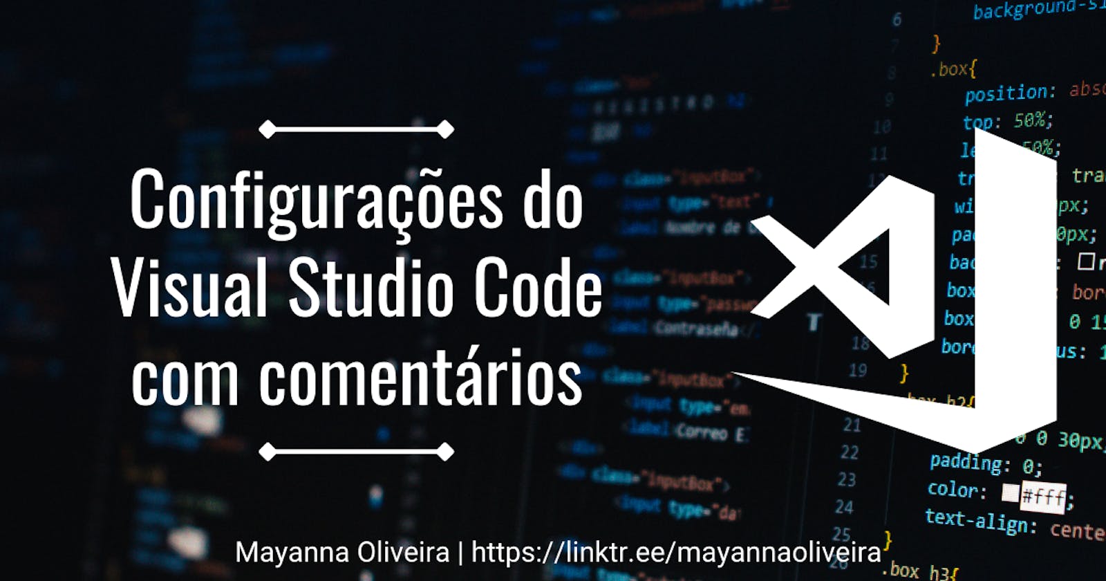 Configurações do Visual Studio Code com comentários