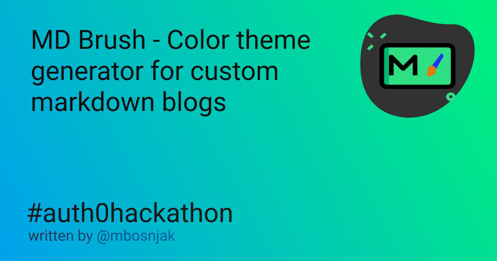 MD Brush - Color theme generator for your markdown blog