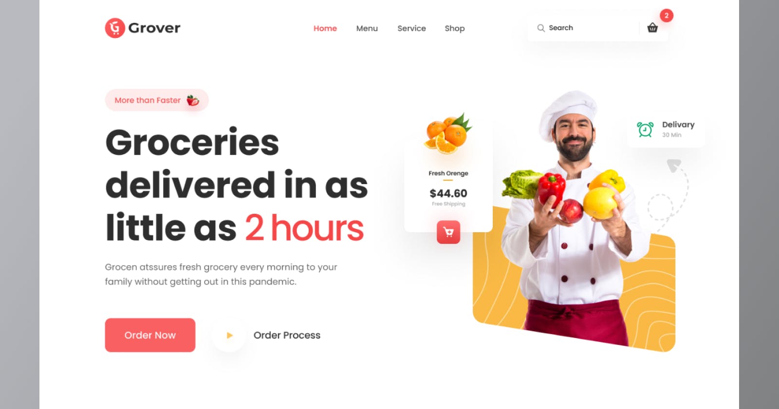 Best Food Delivery Website Template