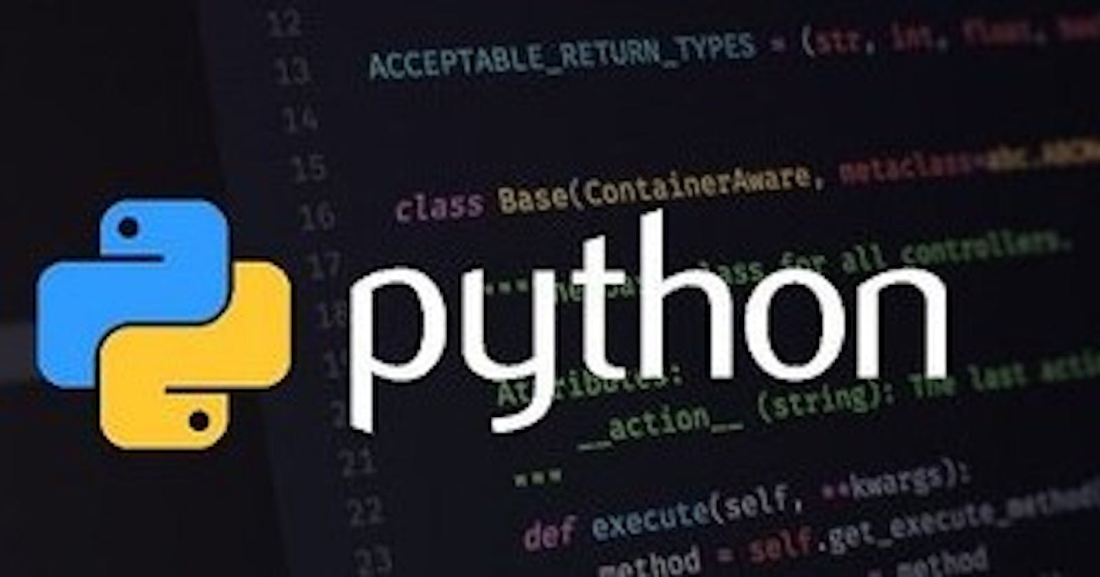 Python - An Introduction