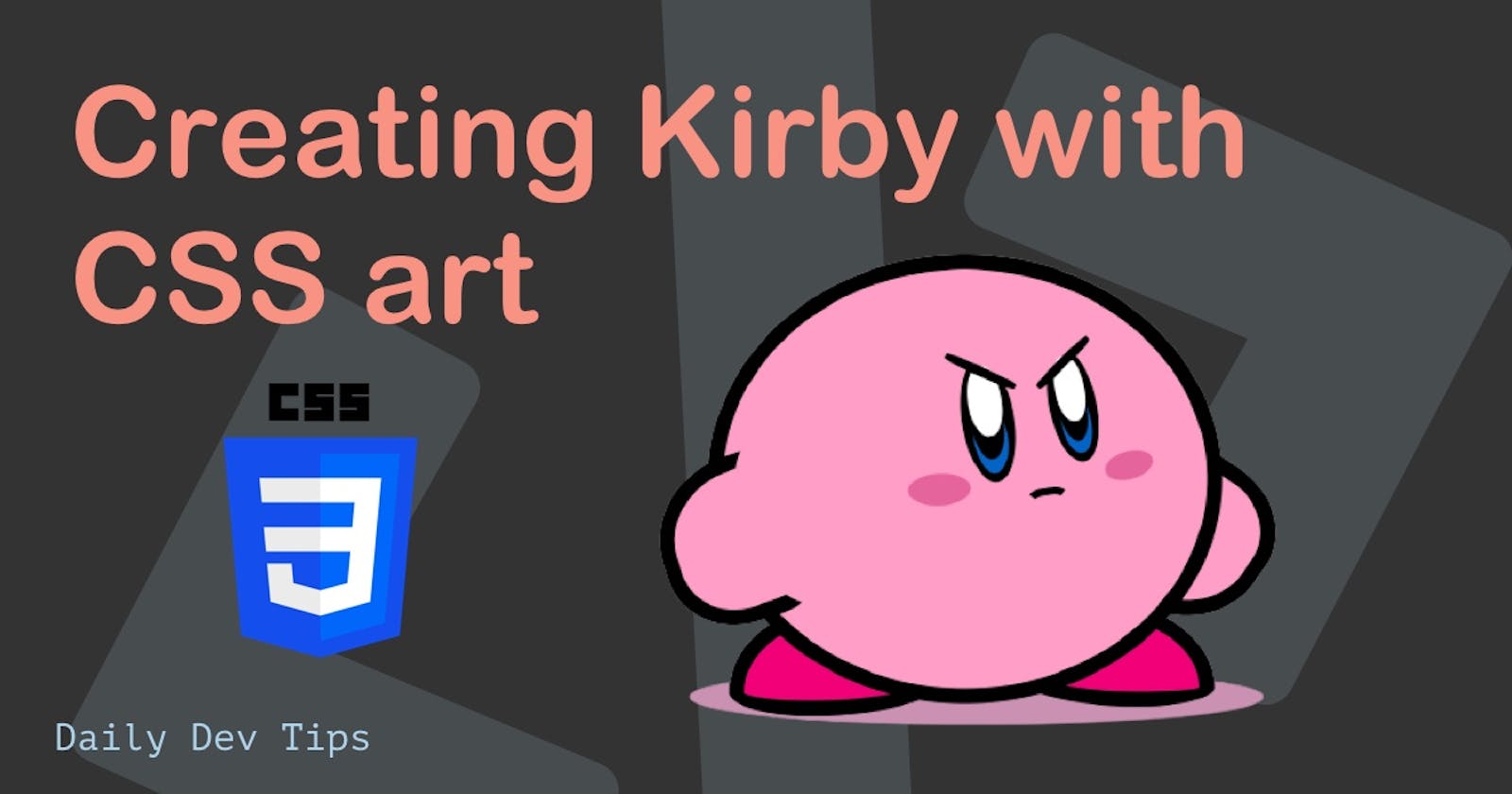 Creating Kirby with CSS art