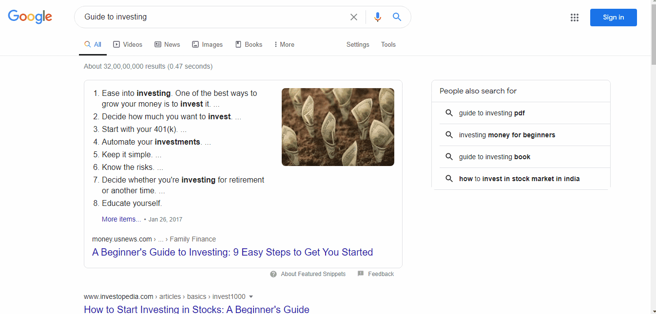 Search results