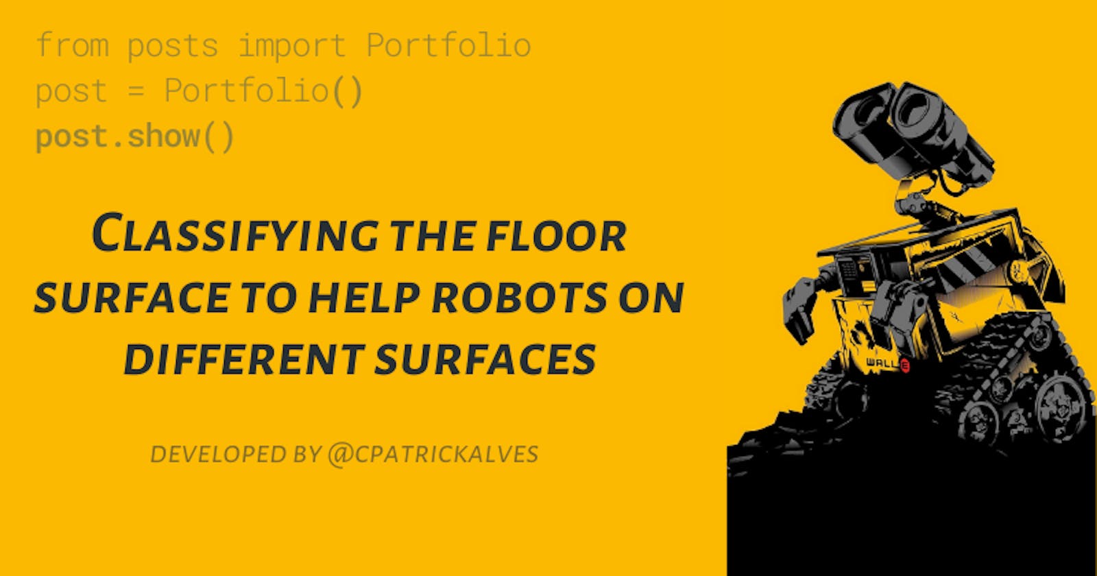 Classifying the floor surface to help robots on different surfaces