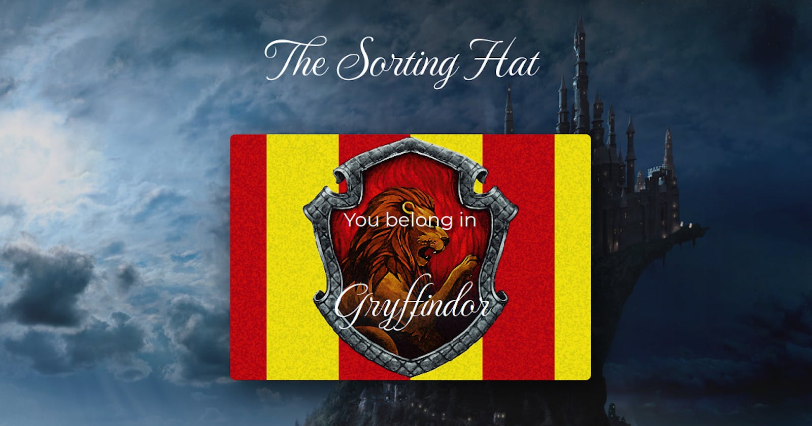 Code a Harry Potter Sorting Hat with React.js