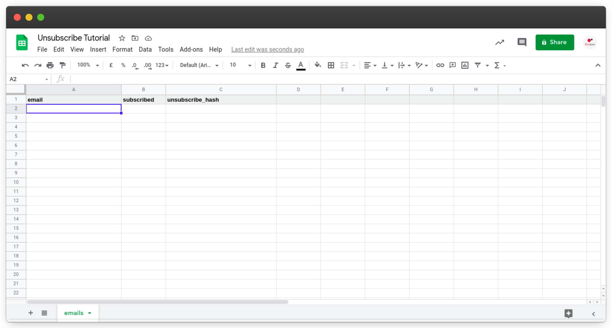 Format for Google Spreadsheet