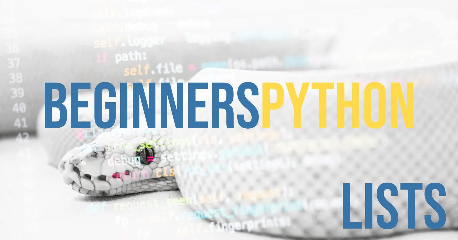 Python for beginners [Lists]