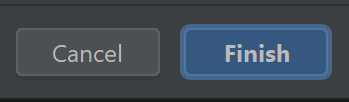 Finish button in New Project Window - Android Studio