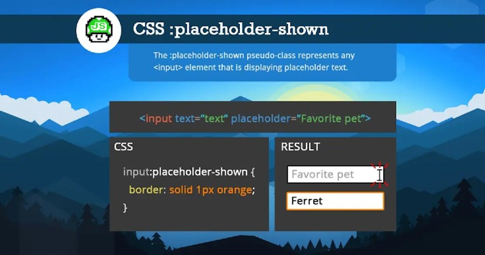 CSS :placeholder-shown