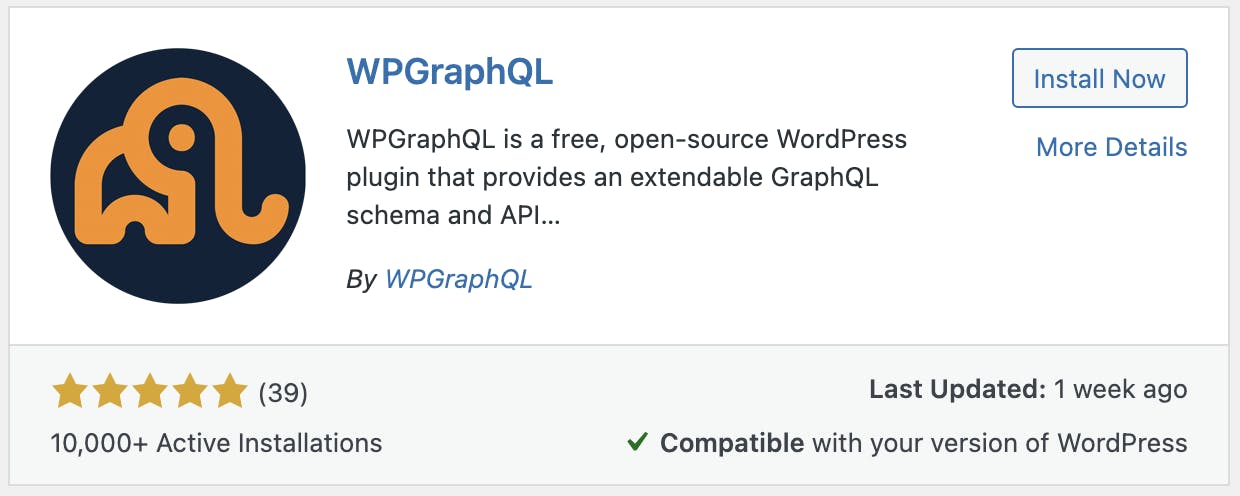 WP GraphQL plugin