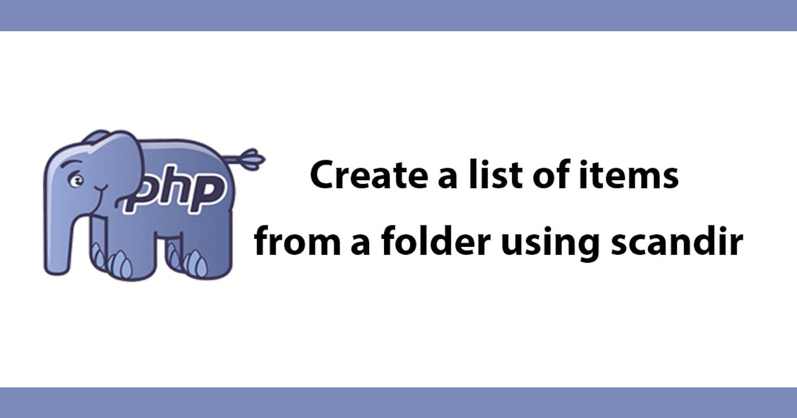 Create a list of items from a folder using scandir