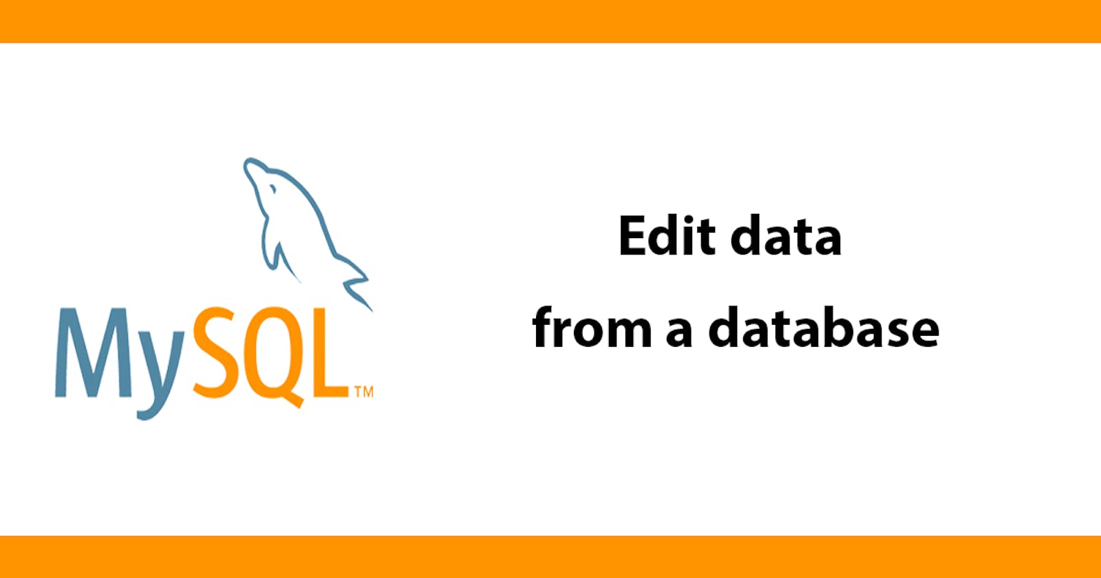 Edit data from a database