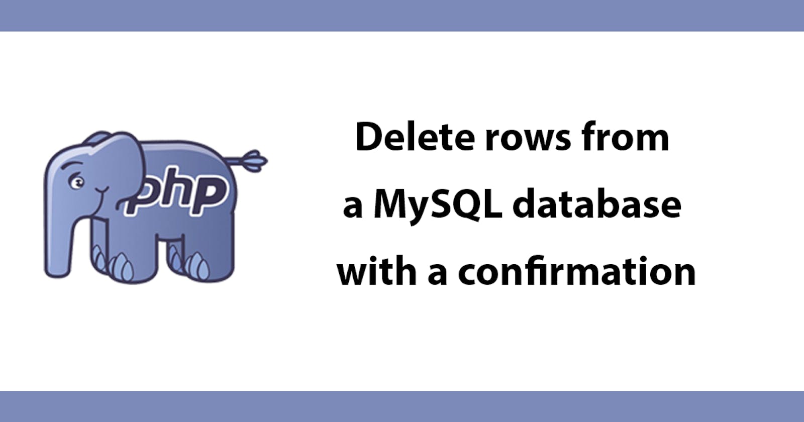 Delete rows from a MySQL database with a confirmation