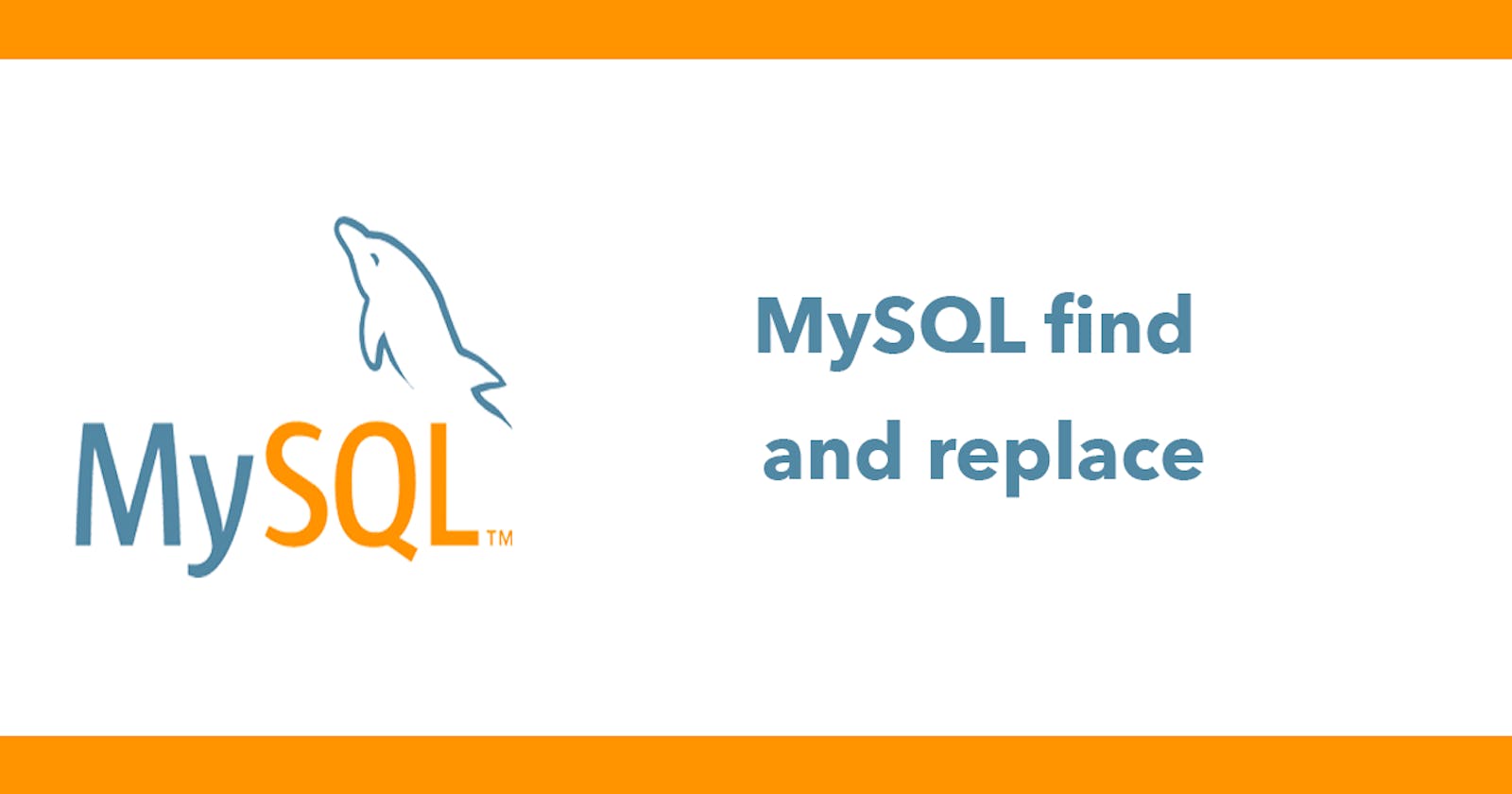 MySQL find and replace