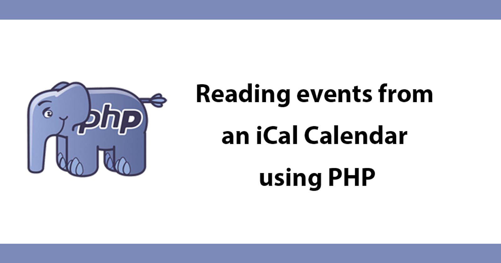 Reading events from an iCal Calendar using PHP