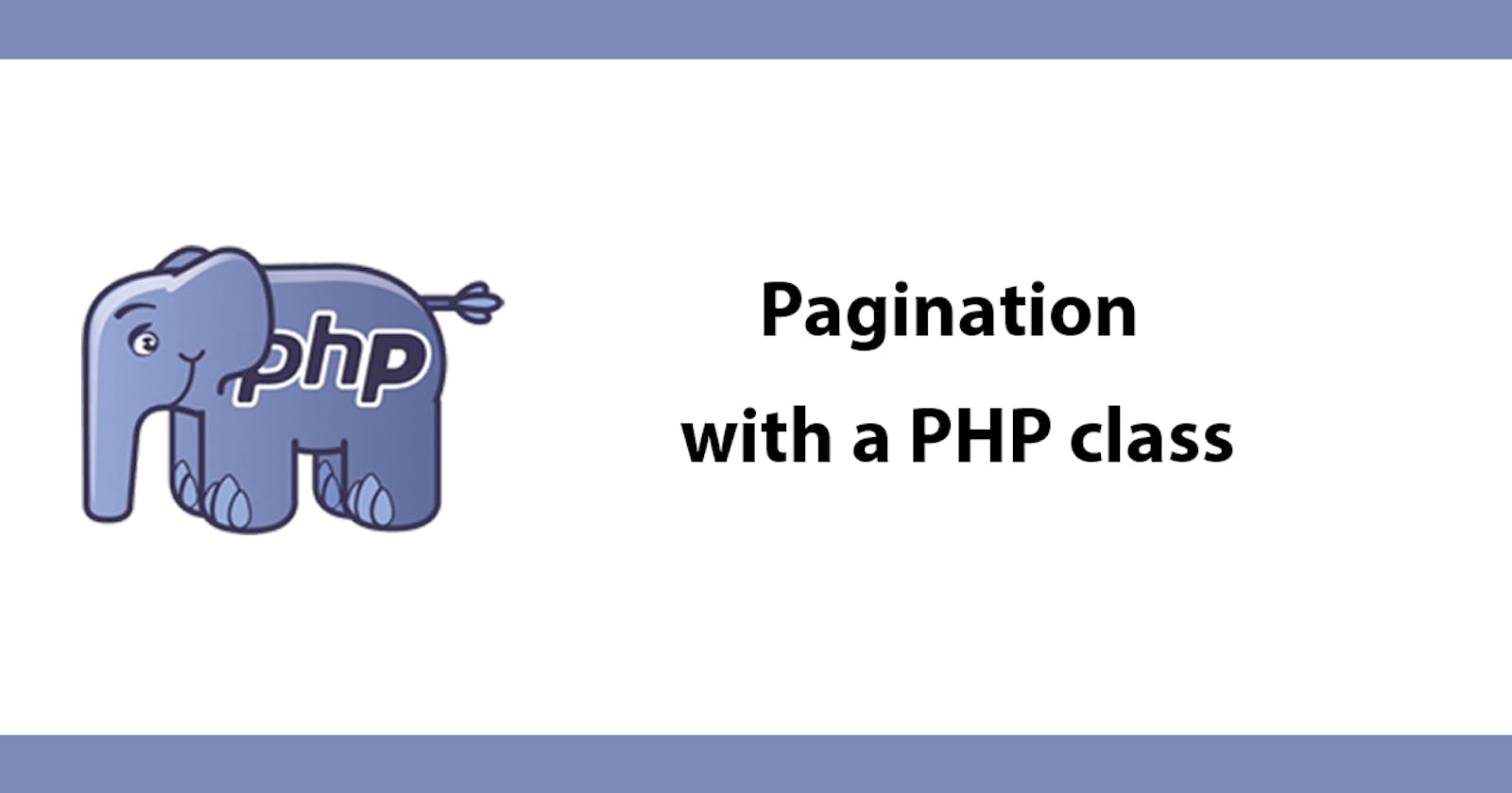 Pagination with a PHP class