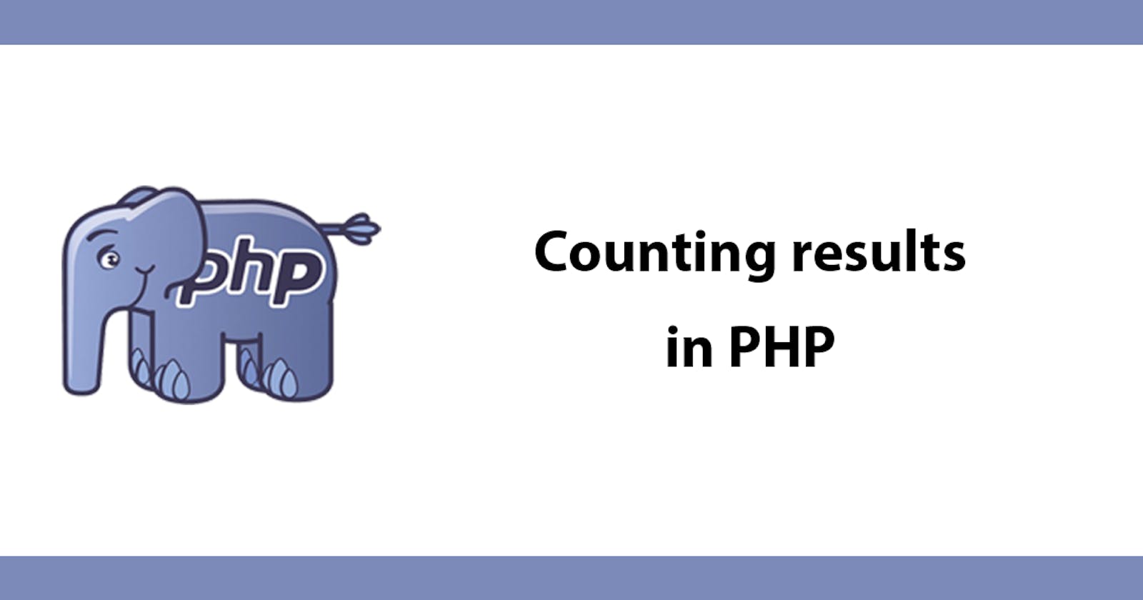 Counting results in PHP