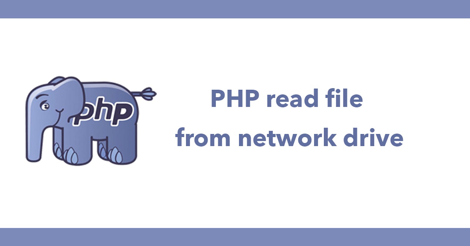 PHP read file from network drive