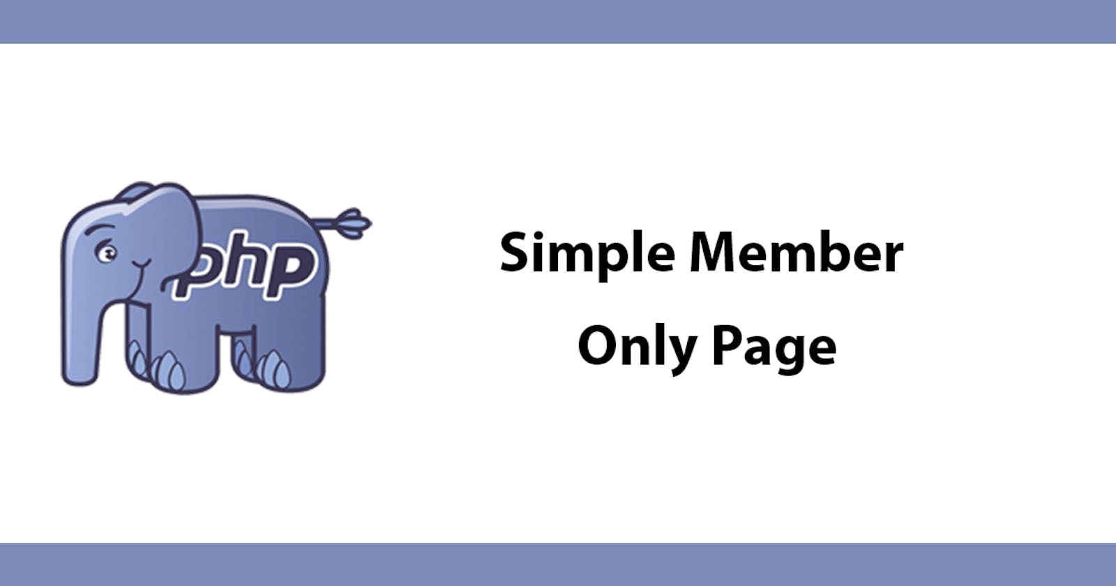 Simple Member Only Page