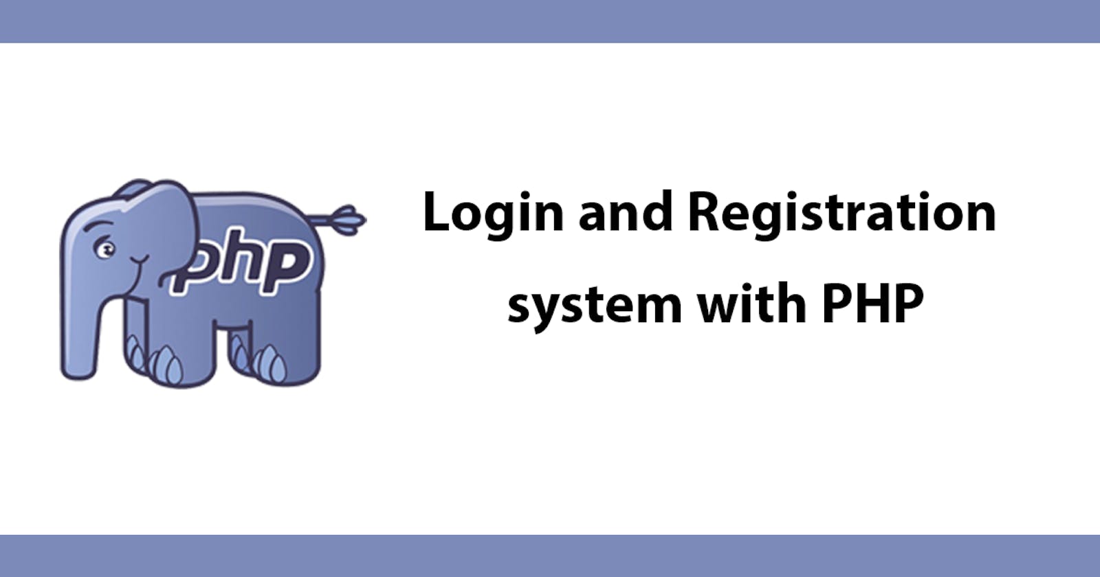 Login and Registration system with PHP