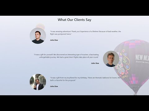 Testimonial Section in HTML and CSS