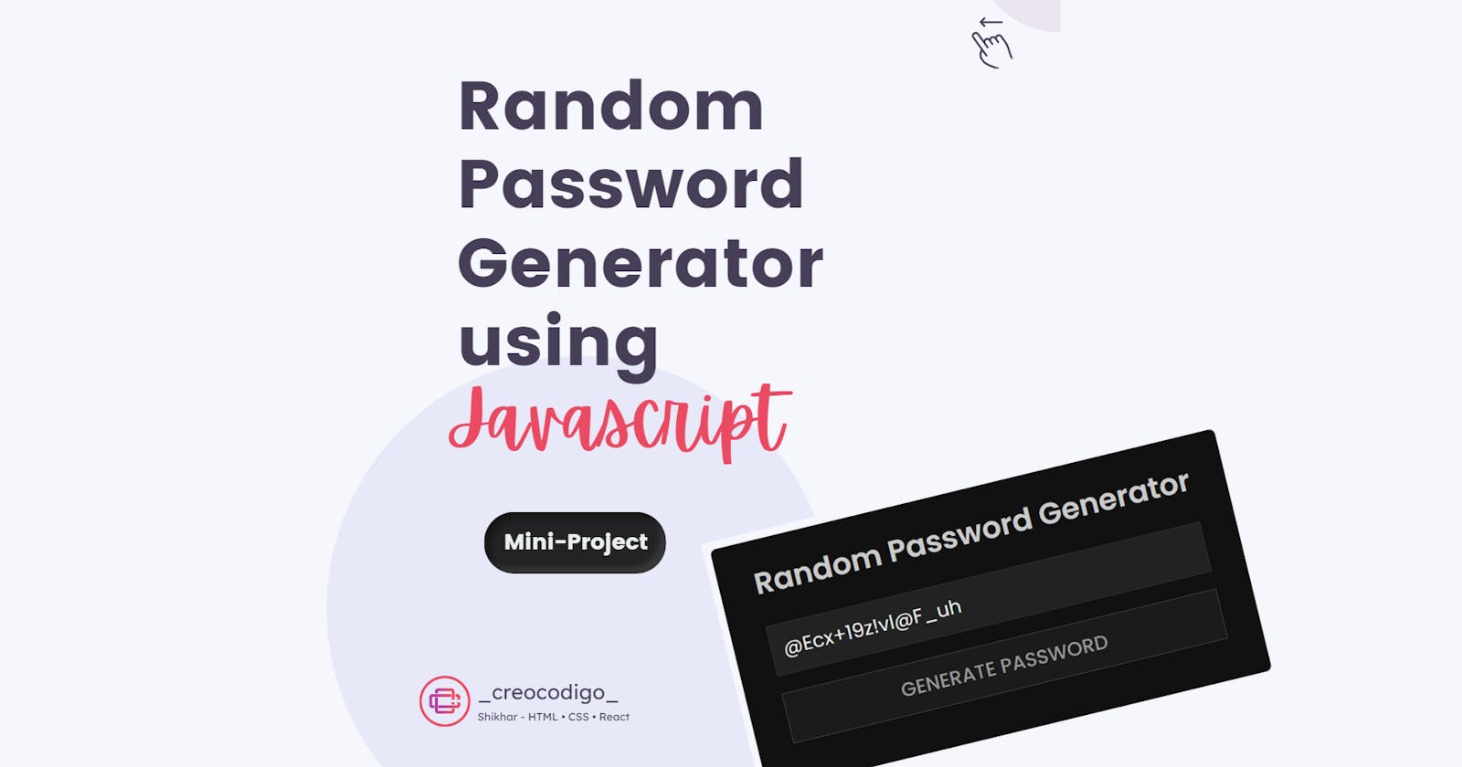 Random Password Generator using javaScript