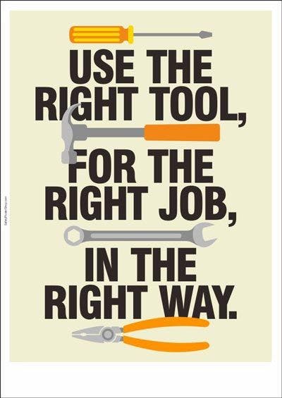 Use the right tool for the rigth job
