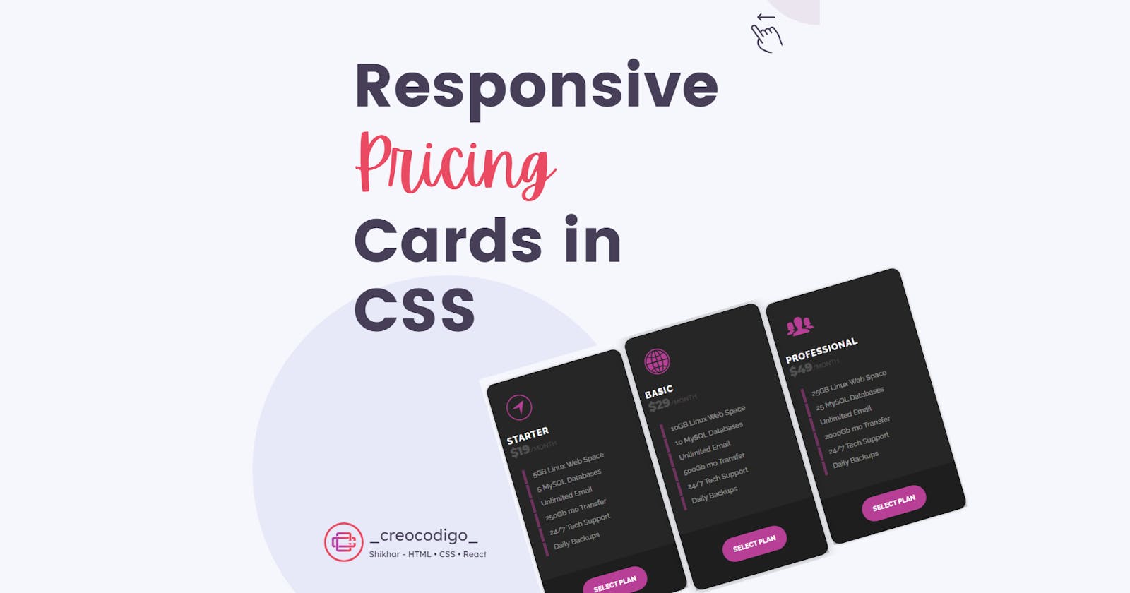 Responsive Pricing Cards in CSS